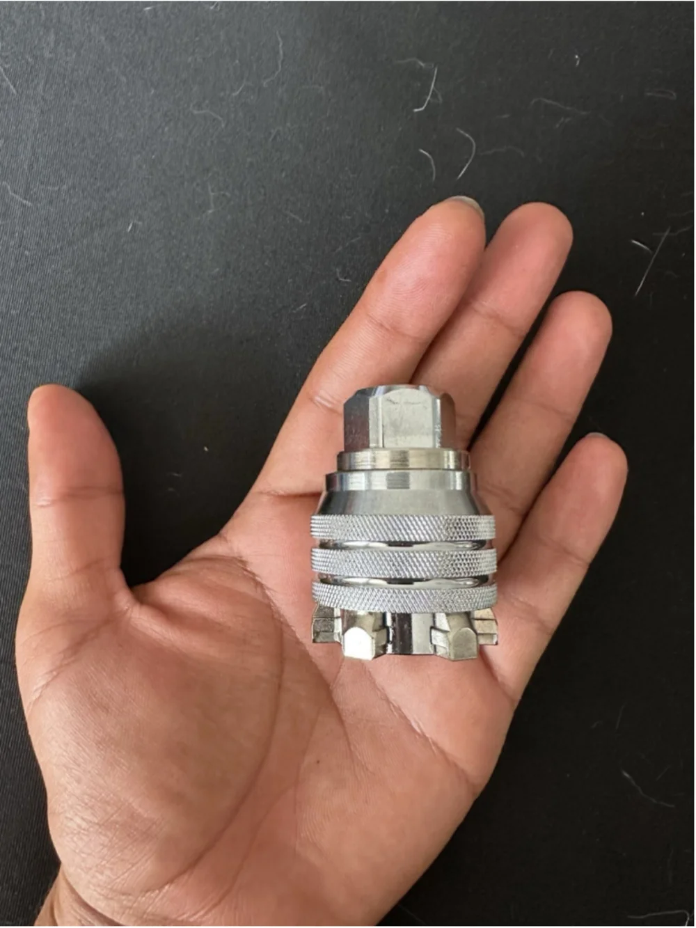 Stainless Steel Hydraulic Quick Coupler Socket Only, 1/2 in Female NPT, Knurled